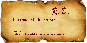 Ringwald Domonkos névjegykártya